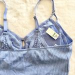 Aerie NWT Light Blue Ribbed Lace Bra Crop Top - Size: XL Photo 6