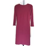 Thyme + Honey  Plum Swing Dress Size L Chest Cutout Wood Accent Long Sleeve Photo 1