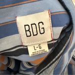 BDG Urban Outfitters  Striped Button Down Shirt Oversized Long Sleeve Shirt SZ L Photo 7