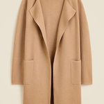 J.Crew  $158 Juliette Collarless Sweater-Blazer Tan Women's Size XXL Photo 0