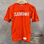 The Vintage Shop Clemson University Tigers Vintage 1970s Jersey Cut Short Sleeve T-Shirt Small S Photo 0