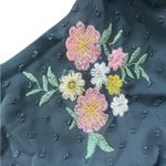 Majorelle  Aileen Top in Black Dot Floral Off Shoulder Embroidered size Medium Photo 6