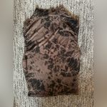 Clayton  Brown and Black Tie-Dye Turtleneck Crop Top Photo 3