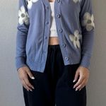 Aeda Blue & White Floral Cardigan Photo 0