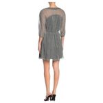 Joie  Women Andora 100% Silk Dress XS Black Geometric Mini Chiffon Sheer‎ Dainty Photo 13