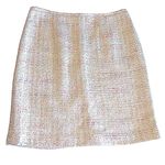 Tahari Sparkle Tweed Pink Champagne Mini Skirt size 16 Photo 0