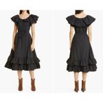 Mille Palma Tiered Ruffle Cotton Dress Size XS Black Photo 1