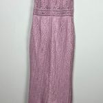 BHLDN Anthropologie Dress XL (M) Mauve Connor Lace Maxi Bridesmaid Evening Train Photo 10