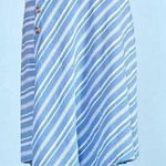 Fresh Produce Assymetric Hem Blue White Summer Beach Stretch Coastal Skirt Small Photo 1
