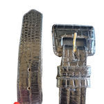 Sandy Liang Sandy Duftler Alligator Embossed Leather Belt | Size Med Photo 1