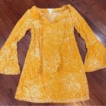 H&M  mustard yellow long bell sleeve dress size 4 Photo 1