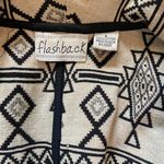 Black White Tapestry Southwestern Aztec Tribal Jacket Size Large Vintage 90's Size M Photo 5