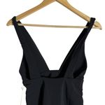 Mara Hoffman  Audrey Black Plunge Neck One Piece Swimsuit Size XS Photo 6