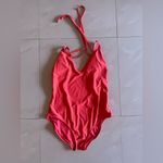 Aerie Swimsuit  Orange One Piece  Full Coverage Tank Swimsuit Bathing Size L Photo 12