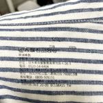 MUJI 100% Linen Nautical Stripe Shirt Dress Pockets Blue White size Medium/Large Photo 4