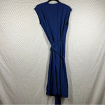 Everlane ‎ Dark Blue Goweave Midi Wrap Dress Photo 5