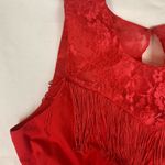 Vintage Lilia Smitty western dress juniors 9 /10 small red fringe cowgirl rodeo Size undefined Photo 9