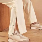 Aday Oat Perfect Walk High Rise Terry Tencel Cotton Lounge Jogger Sz L White Size L Photo 1