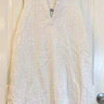Sigrid Olsen  White Sleeveless‎ Dress Collared Casual Linen Blend Medium Photo 0
