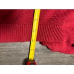 VTG Y2K Appleseeds Red Sweater Vest Open Front Womens L Roll Neck Pocket Stretch Size XL Photo 5