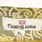 Flying Lotus Size XL Green Floral Print Cotton Made in India Blouse Top Photo 2