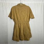 Banana Republic  100% Linen Khaki Utility Mini Dress Size Medium Petite Photo 1