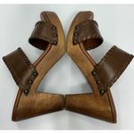 Johnston & Murphy  Women's Clog Platform Sandal 8.5 Brown Leather Block Heel Boho Photo 7