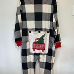Lazy One Flapjacks Onesie Long john unisex adult size M NWT plaid lounge sleep White Size M Photo 4