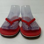Rothy's Womens size 6 Red The Flip Flop Firecracker Slip On Sandals Flat Thong Photo 1