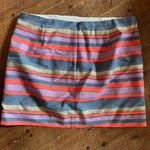 J Crew rainbow metallic striped business casual 10 skirt Gold Photo 2