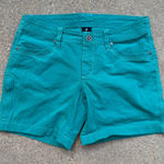 Kuhl  Splash Emerald Sea Teal Blue Womens Hiking Shorts Pockets Size 8 Photo 0
