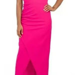 NWT RACHEL Rachel Roy One Shoulder Dress Pink Sizzle XL Elegant Party Cocktail Photo 0