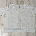 Varley  Marr Tee in Sheer White Open-Back Size Small Photo 0