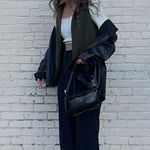 Leather Jacket Black Size 10 Photo 1