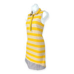 Band of Outsiders | Sz 1/Small | Tan/Yellow Striped Sleeveless Polo Shirt Dress Yellow Photo 4