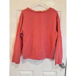 Loft  Je T'aime Sweatshirt Coral‎ Pink Crew Neck Pullover Casual Top Photo 4