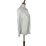 Poetry  White Cotton Long Sleeve Ruffle Front Textured Boho Blouse UK 16 US L Photo 3