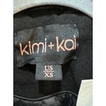Kimi + Kai Over Coat Black Hooded Pockets Size XS Walking Wool Photo 4