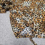 Maje Lipard Leopard Print Wrap Crop Top Sz 3/L Puff‎ Sleeve Tie Waist NWT $265 Photo 8