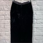 Jessica McClintock Vintage 1986  Women’s 24” Black Velvet Pencil Midi Skirt Photo 4