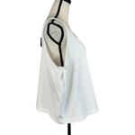 Nike  X-Large Tank Top Loose Fit Stretch Scoop Neck Pleated Sleeveless White New Photo 4