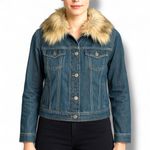 Vintage Ralph Lauren Denim Jacket Removable Faux Fur Collar Y2K Boho Western Blue Size M Photo 14