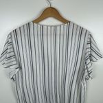 Sim & Sam  Womens Tie‎ Waist Striped Blouse Sz XL | Coastal Grandma Lightweight Photo 6