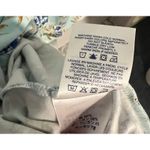 Lands' End Dress 1X 16-18 W Cap Sleeve Twist Knot Jersey Knit Stretch Blue Floral Photo 7