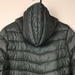 Harvey & Jones Women's Olive Green Nylon Long Line Hooded Puffer Coat Size XXL Photo 7