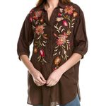 Johnny Was  silk and embroidered ROSALVA OVERSIZED WEEKEND TUNIC NWT Photo 6