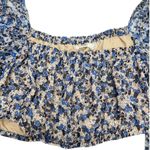 Fame and Partners  The Willet Blue Floral Cropped Top size 12 Photo 3