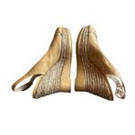 Stuart Weitzman Patent Leather Espadrille Wedge Sandals Heels Size 7 Women's Photo 9