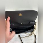 Kate Spade  Black Shimmy Gitter Fabric Boxed Mini Crossbody Purse Chain Strap Photo 7