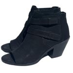 Eileen Fisher Women’s List Black Leather Peep Toe Bootie size 11 Photo 1